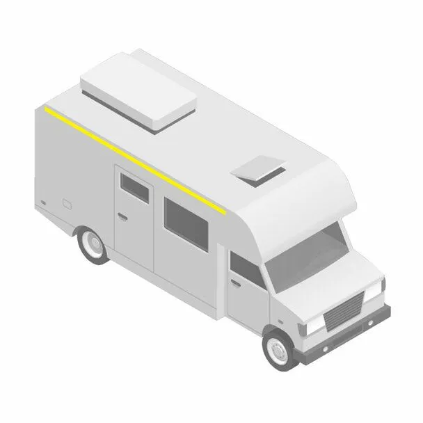 Insert Gutter Rail- Black- 8'